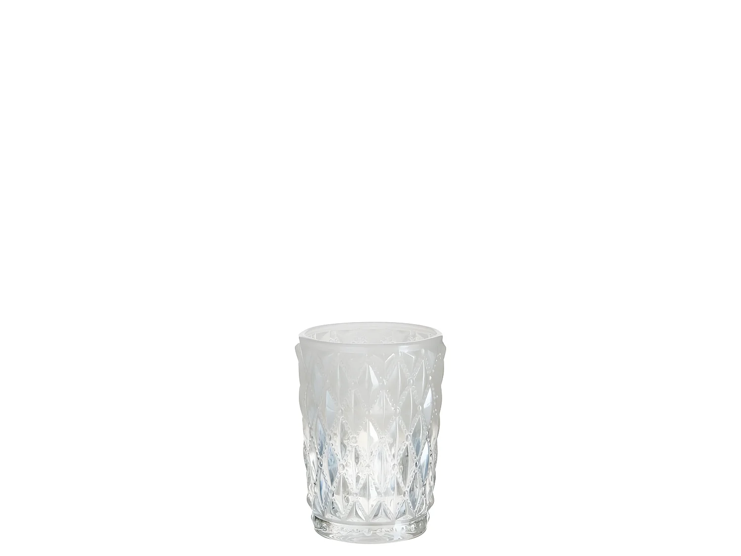 Photophore en verre transparent 6x6x9 cm