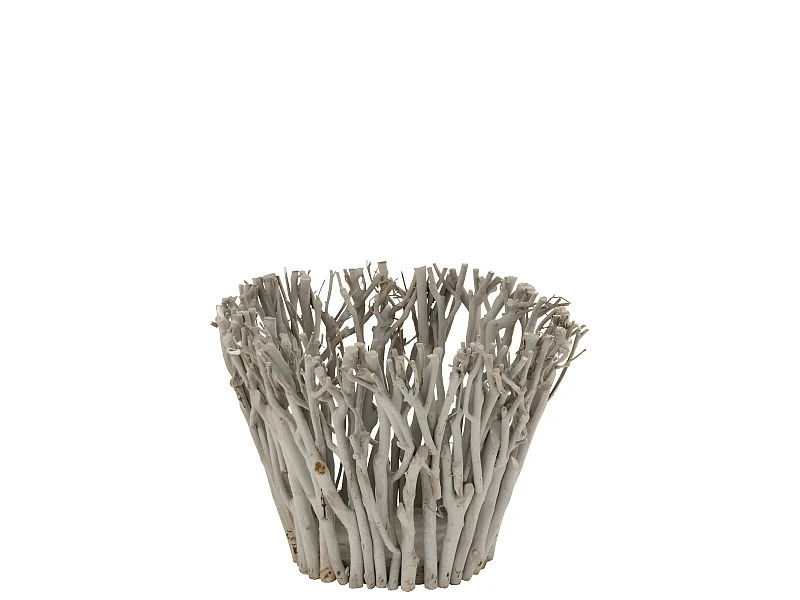 Portacandele in legno invecchiato 30x38 cm