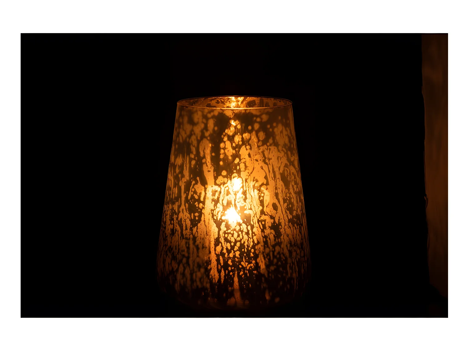 Portavelas milky cristal gris Alt. 22