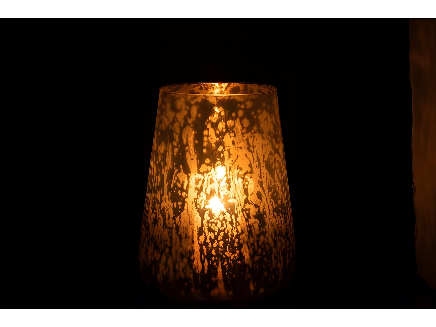 Portavelas milky cristal gris Alt. 22