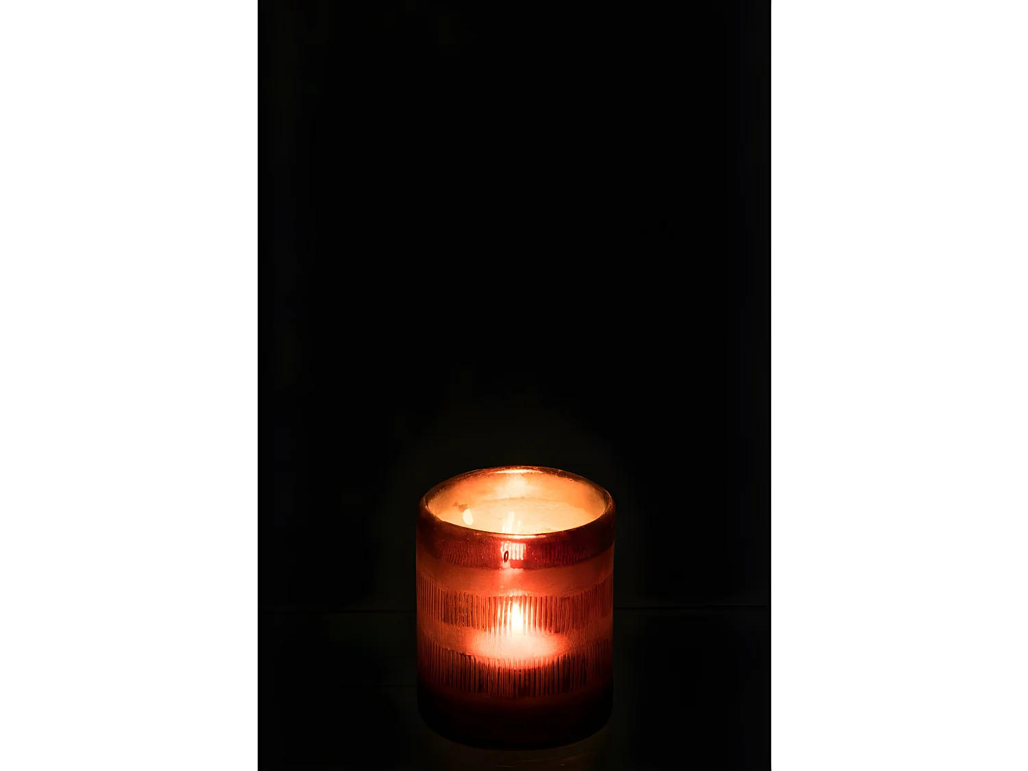 Photophore en verre marron 8x8x9 cm