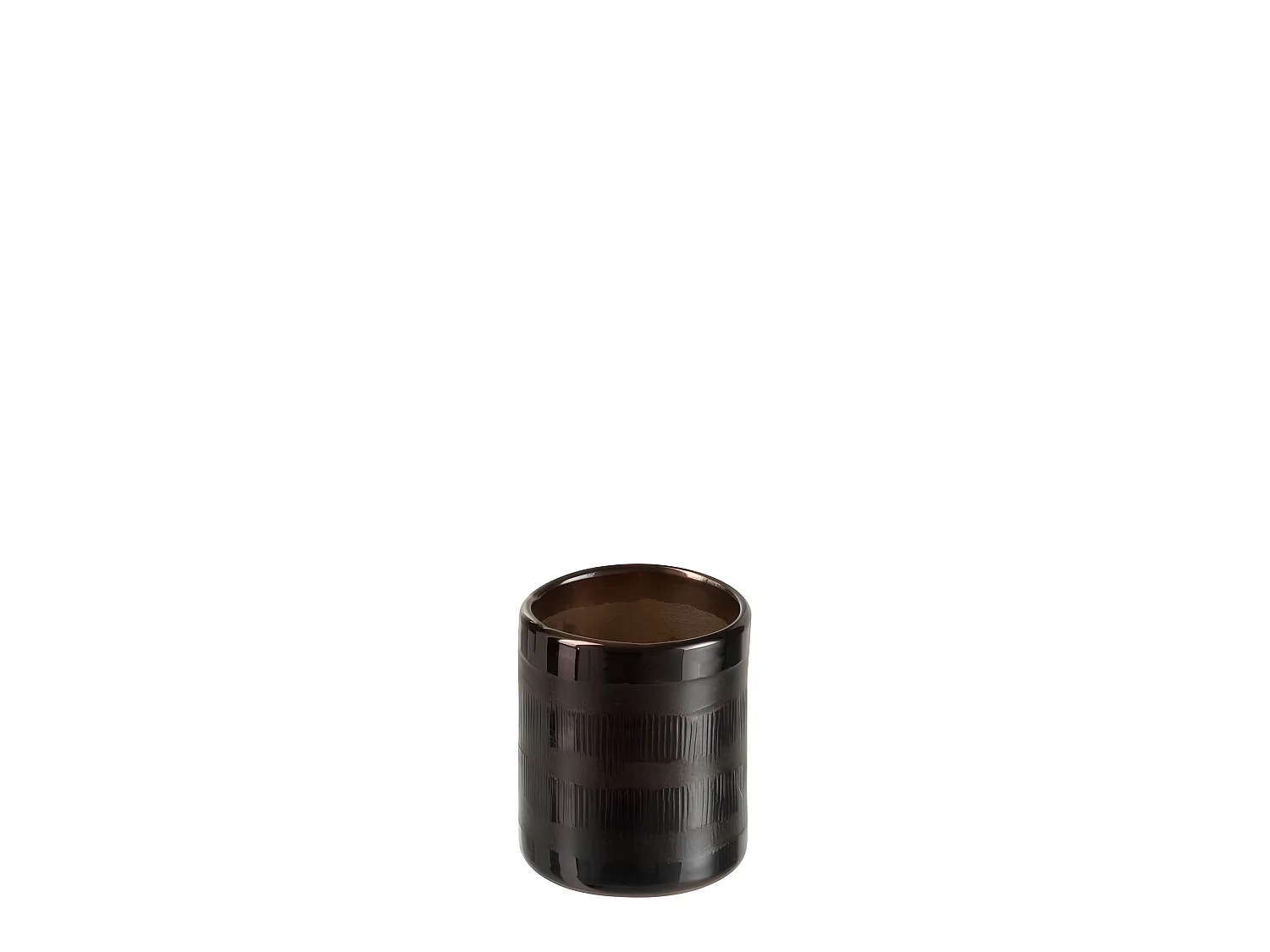 Photophore en verre marron 8x8x9 cm