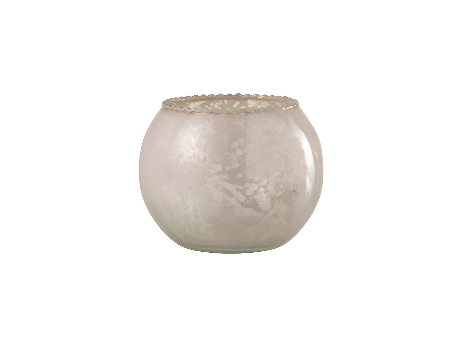 Portavelas de vidrio rosa 13x13x10cm