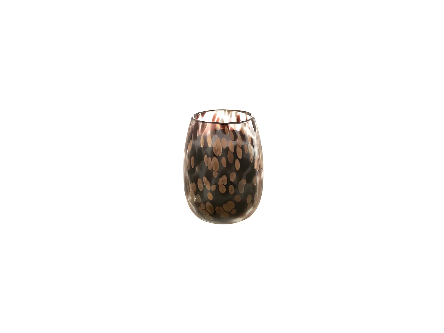 Candela profumata in portacandele in vetro multicolore  10x10x13.75 cm