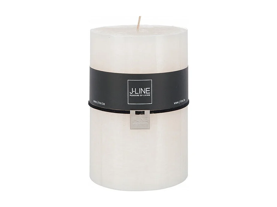 Bougie cylindrique 120H en paraffine blanc 10x10x15 cm