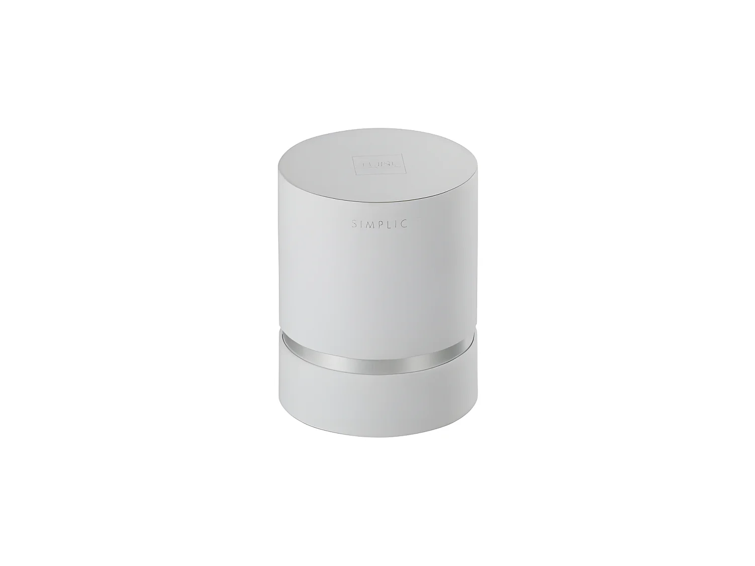 Vela perfumada simplicity cera blanco/plata-70u Alt. 12 cm