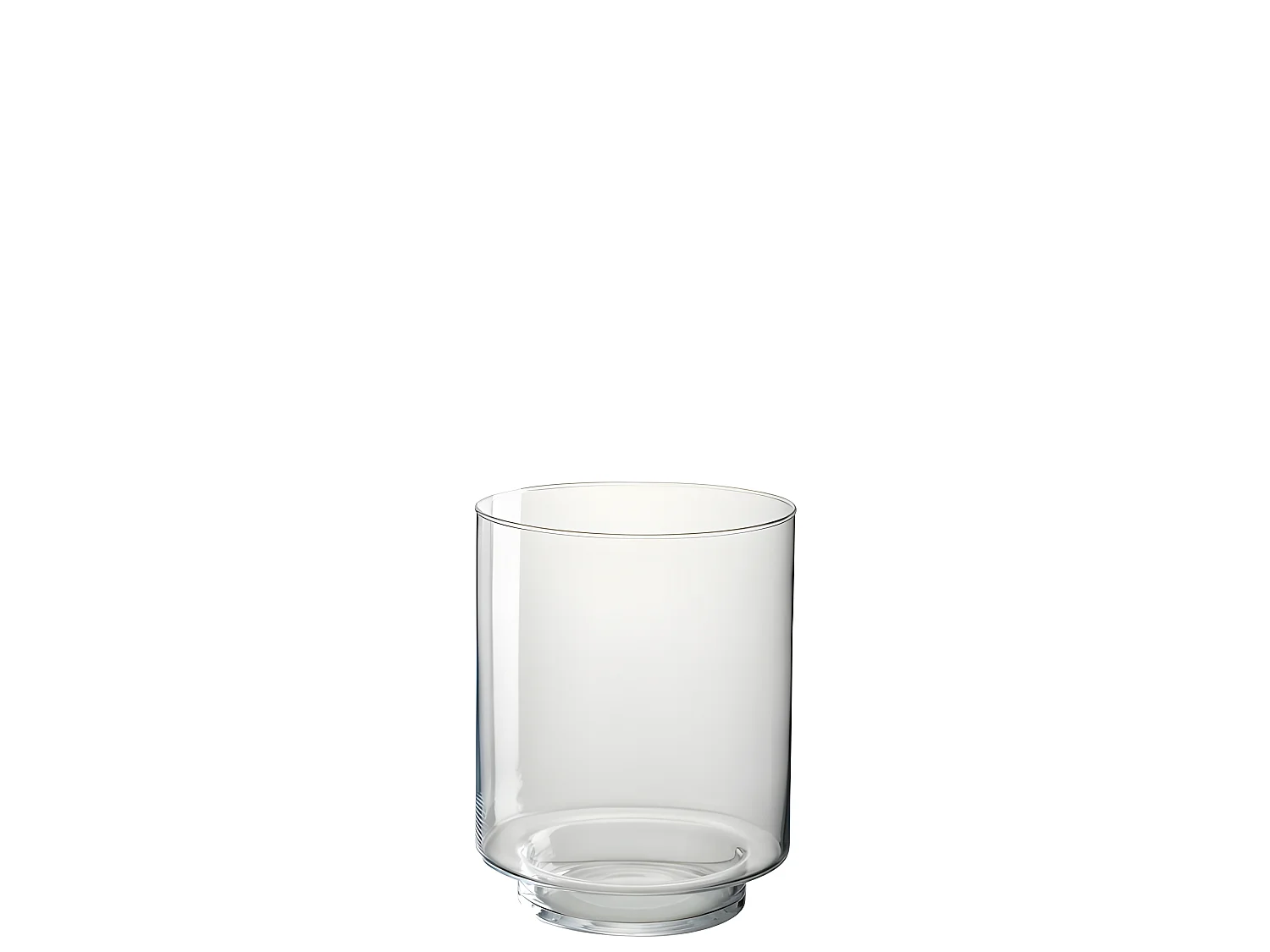 Photophore en verre transparent 18x18x23 cm