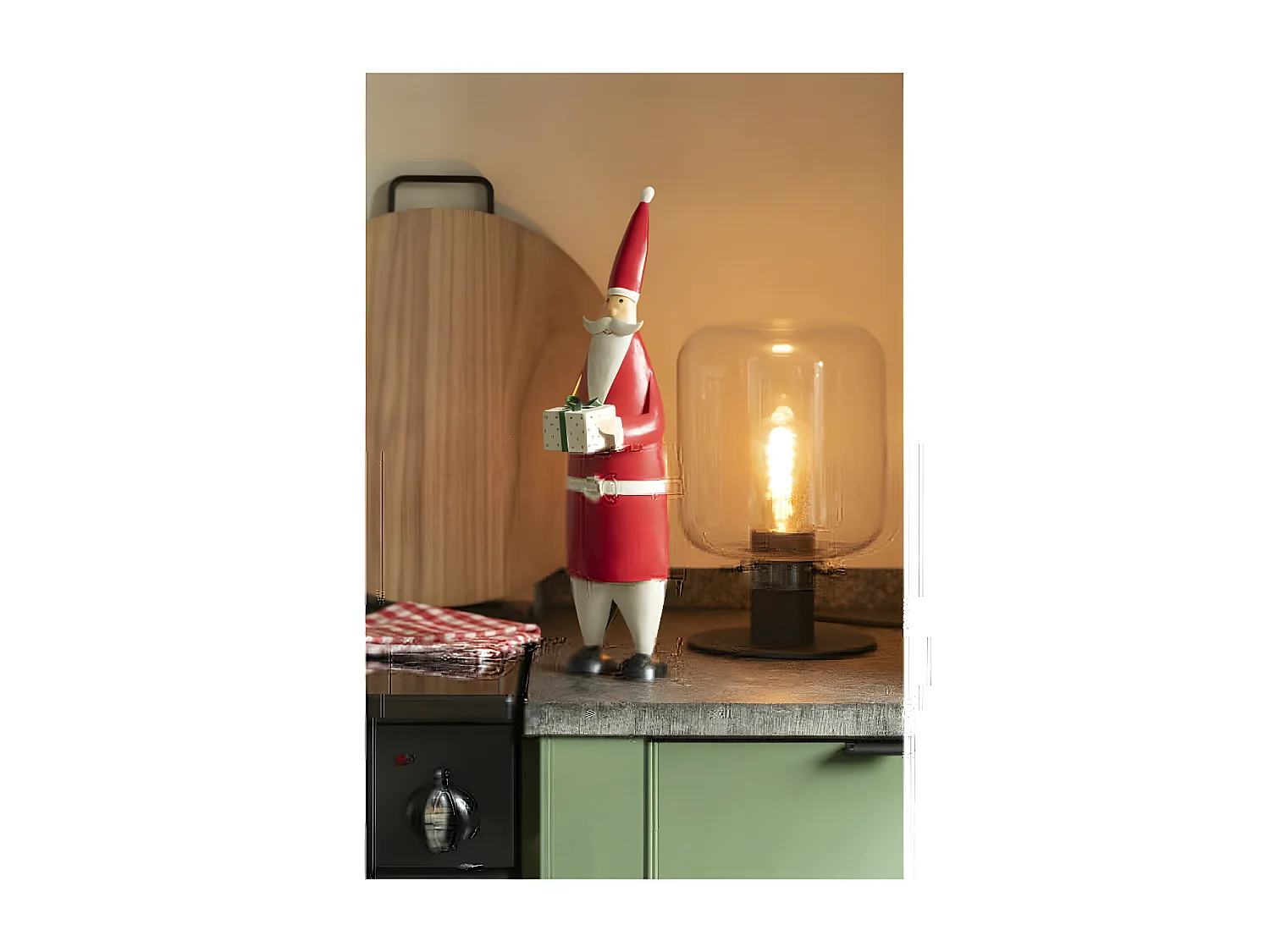 Père Noël en métal multicouleur 14x11x44 cm