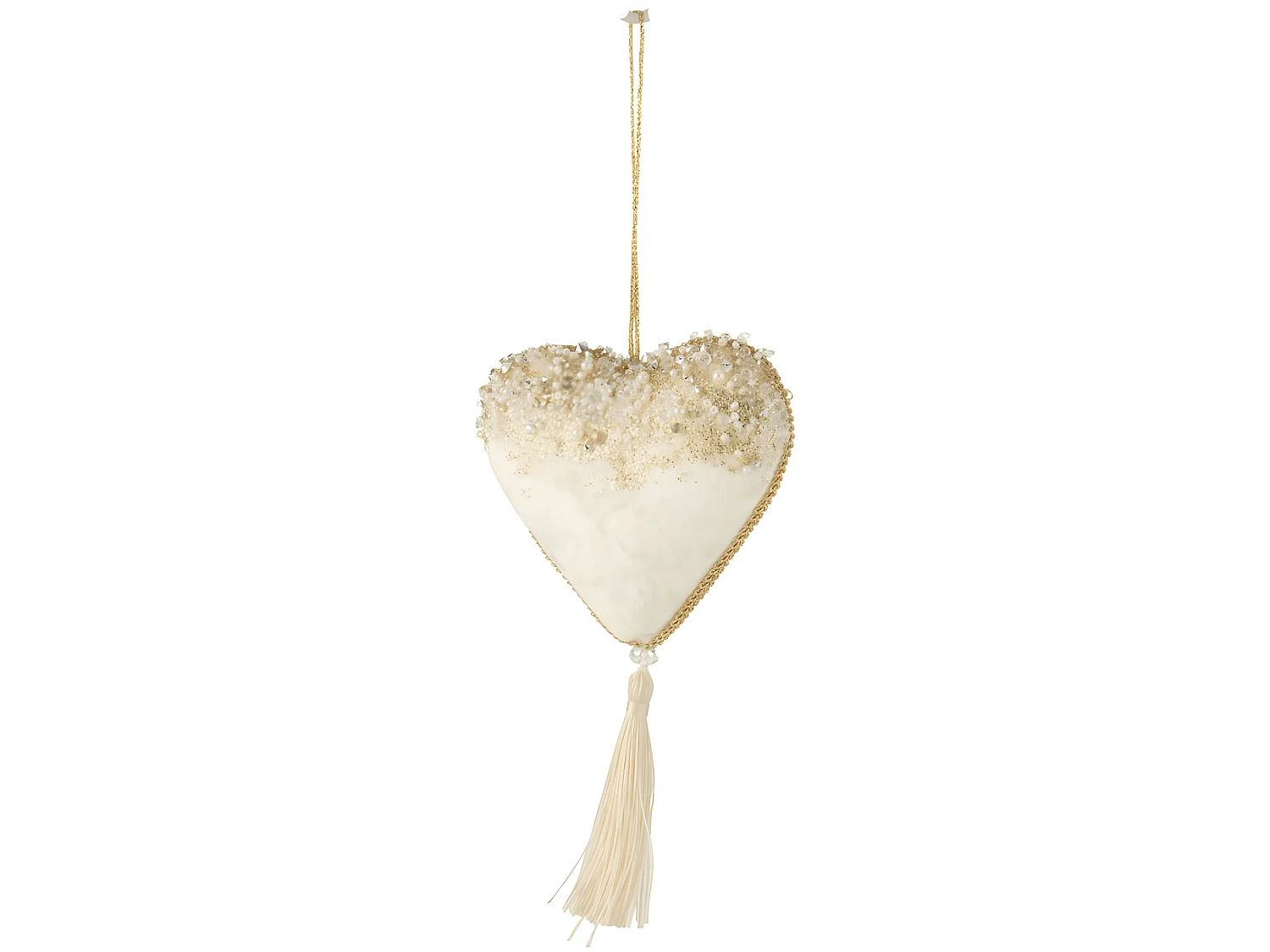Suspension coeur en plastique blanc 29x5x11.5 cm