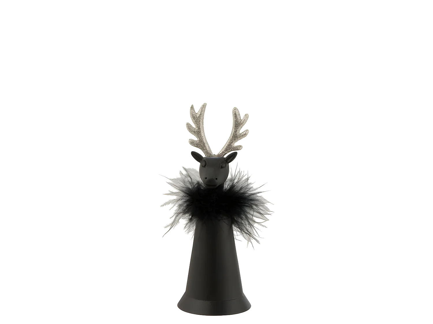 Renne in metallo nero 18,5x7x7 cm