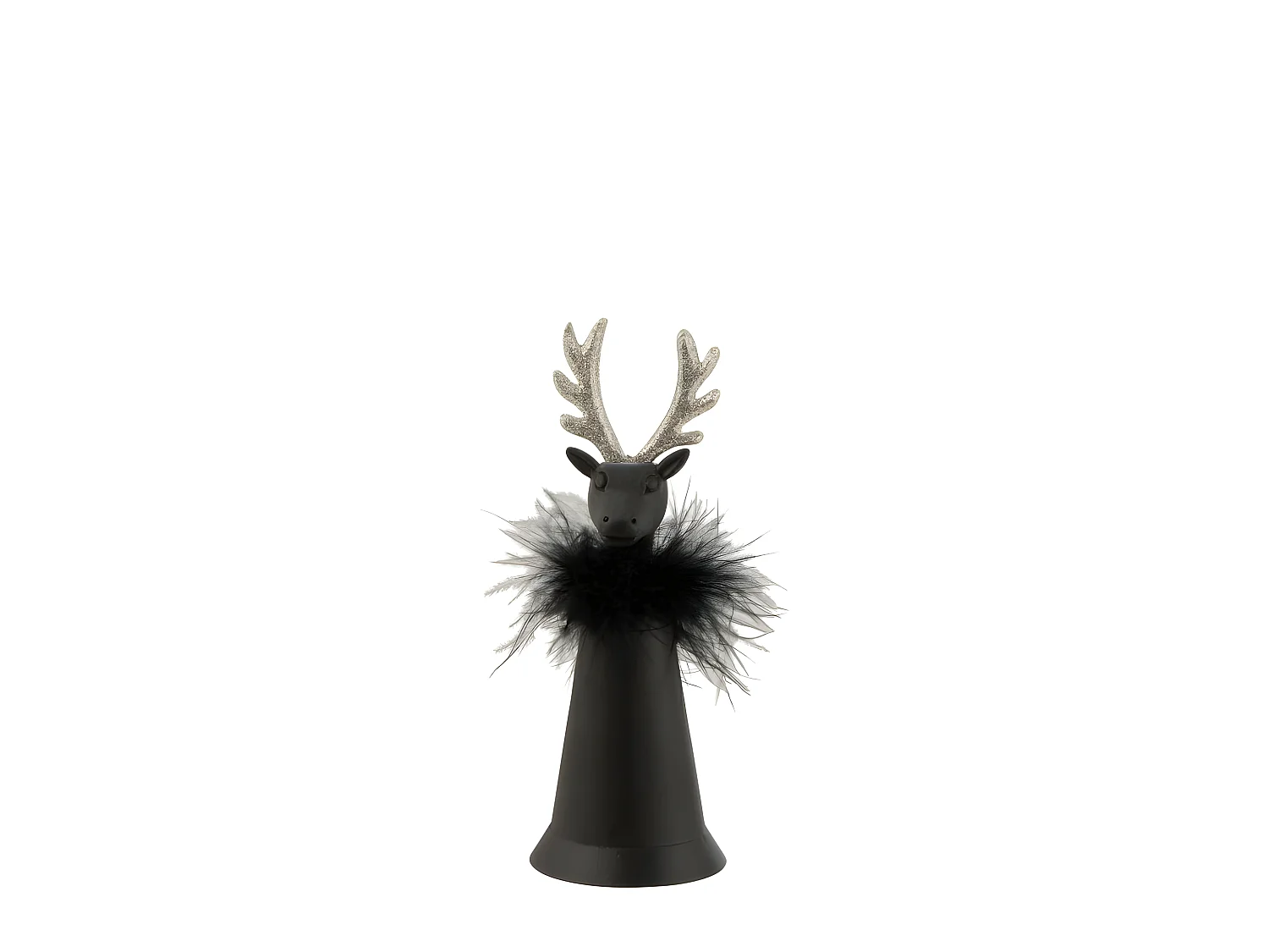 Renne in metallo nero 18,5x7x7 cm