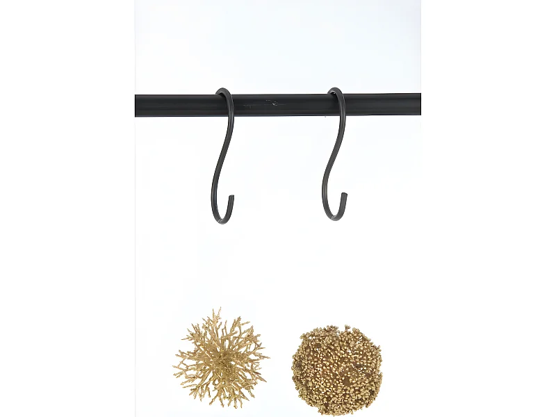 Caja de 4 bolas de Navidad de plástico dorado de 10x10x10cm