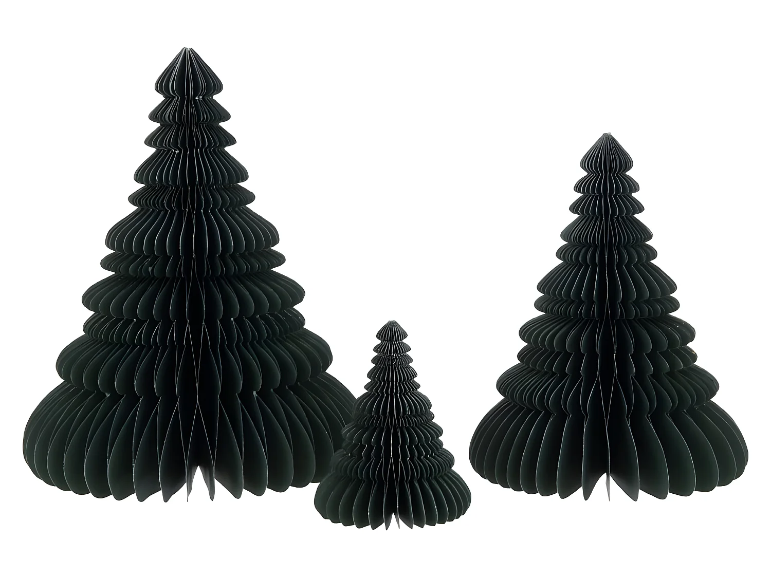 Albero di Natale pieghevole in carta verde 24x24x30 cm