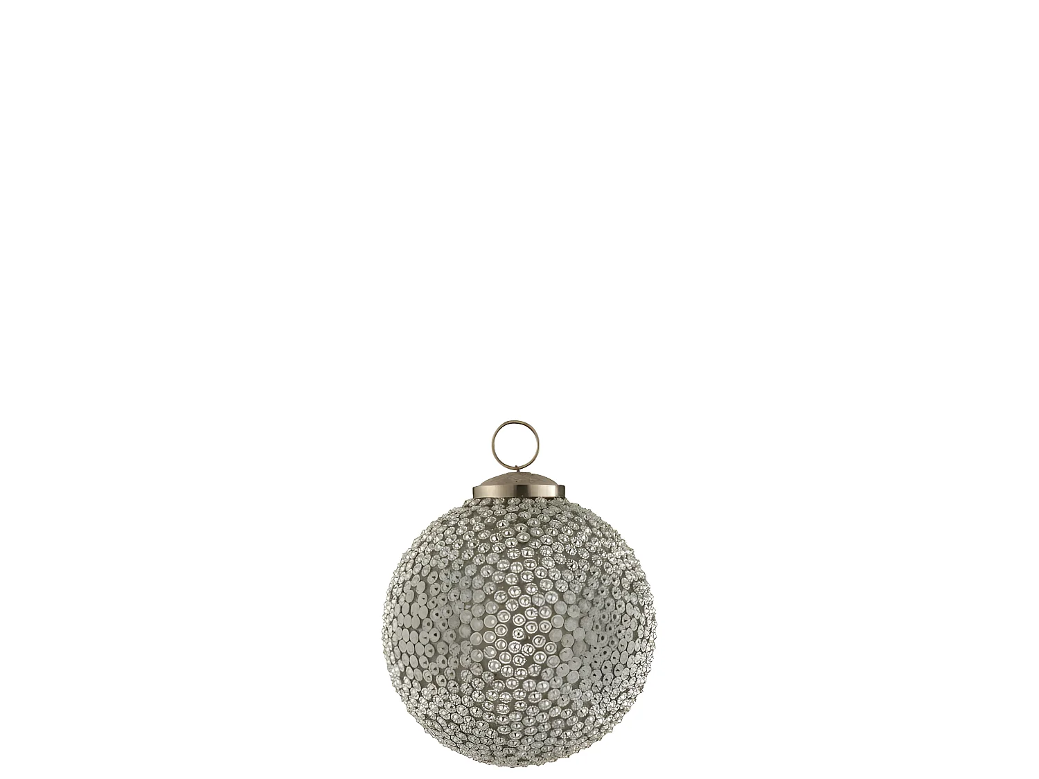 Palla di Natale in vetro grigio 10x10x12.5 cm