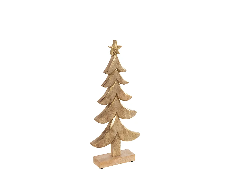 Albero di Natale in legno naturale 19x6x41 cm