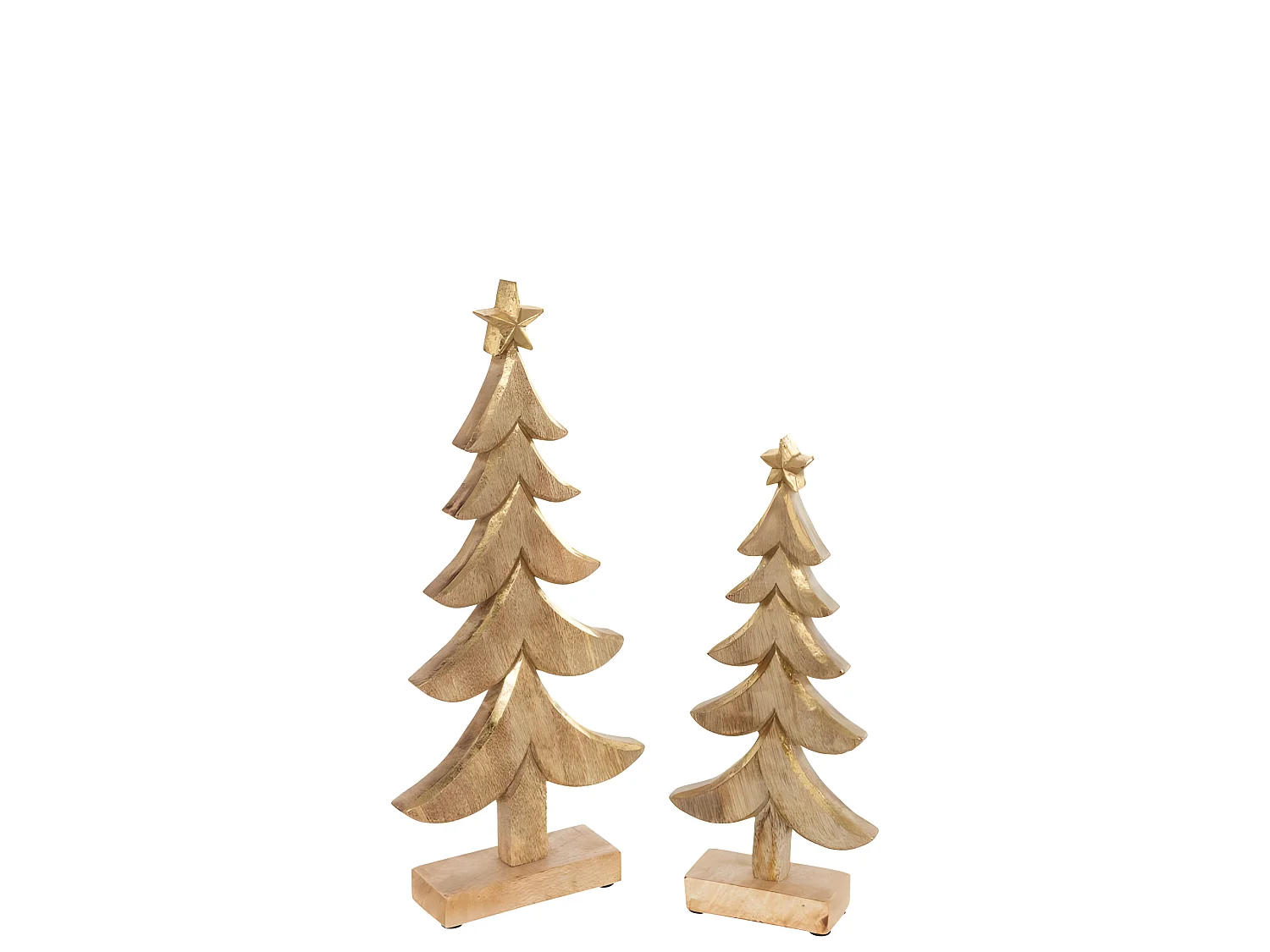 Albero di Natale in legno naturale 19x6x41 cm