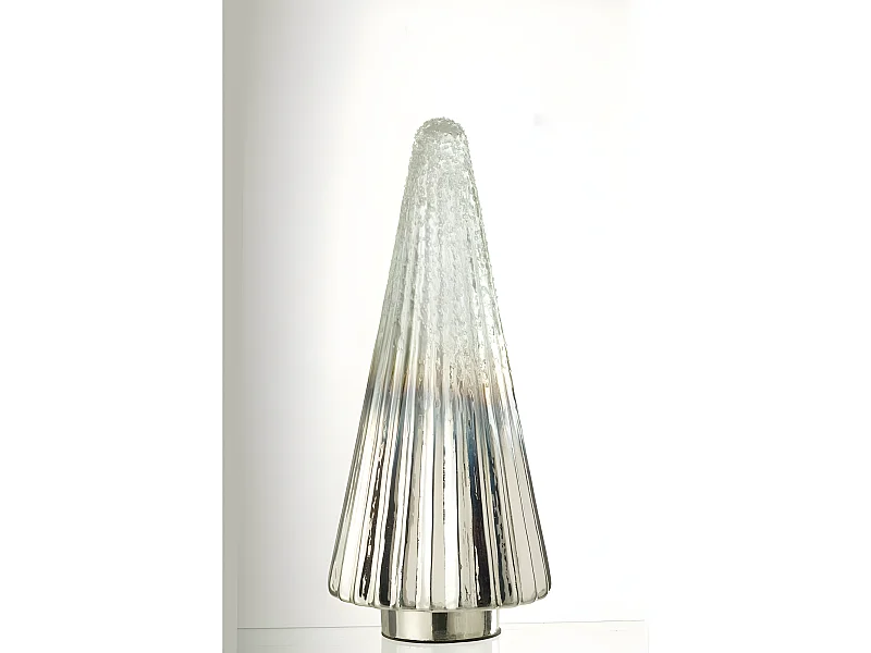 Árbol de Navidad decorativo de vidrio multicolor 14x14x36 cm