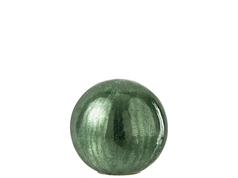 Palla di vetro verde 20x20x19 cm
