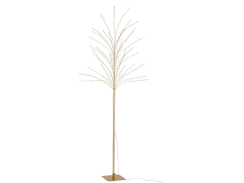 Arbre dénudé avec led en métal doré 70x70x180 cm
