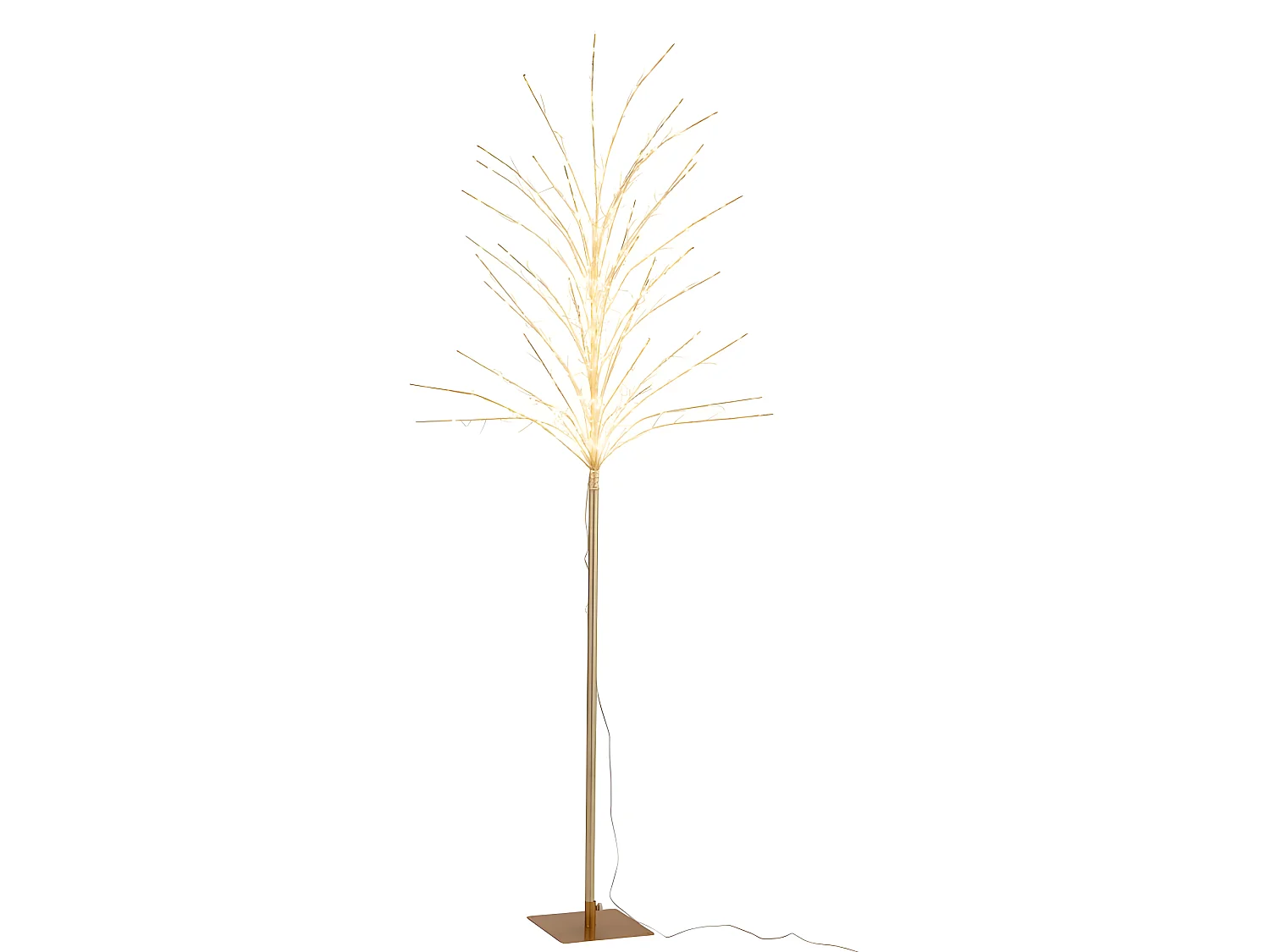 Arbre dénudé avec led en métal doré 70x70x180 cm