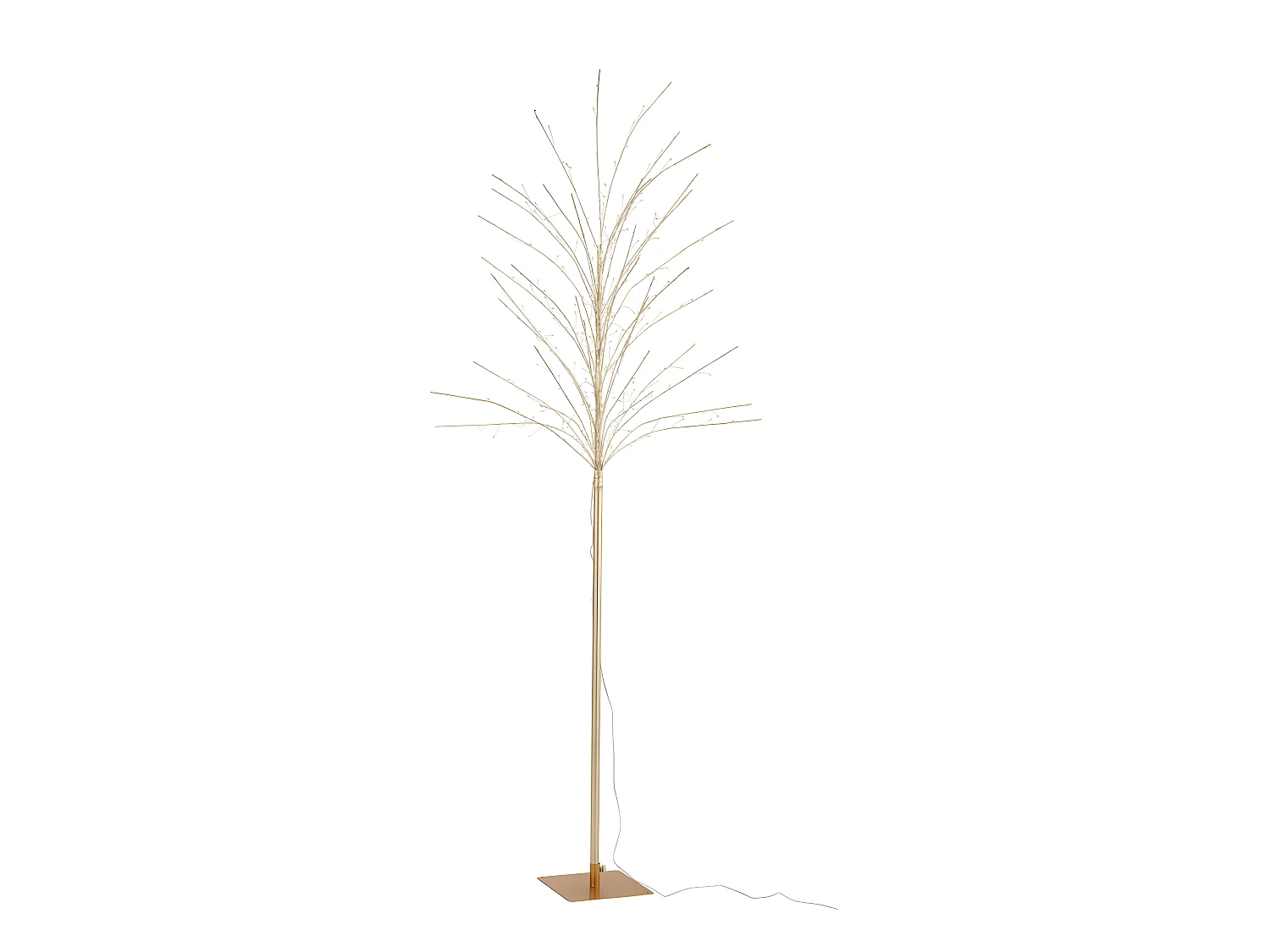 Arbre dénudé avec led en métal doré 70x70x180 cm