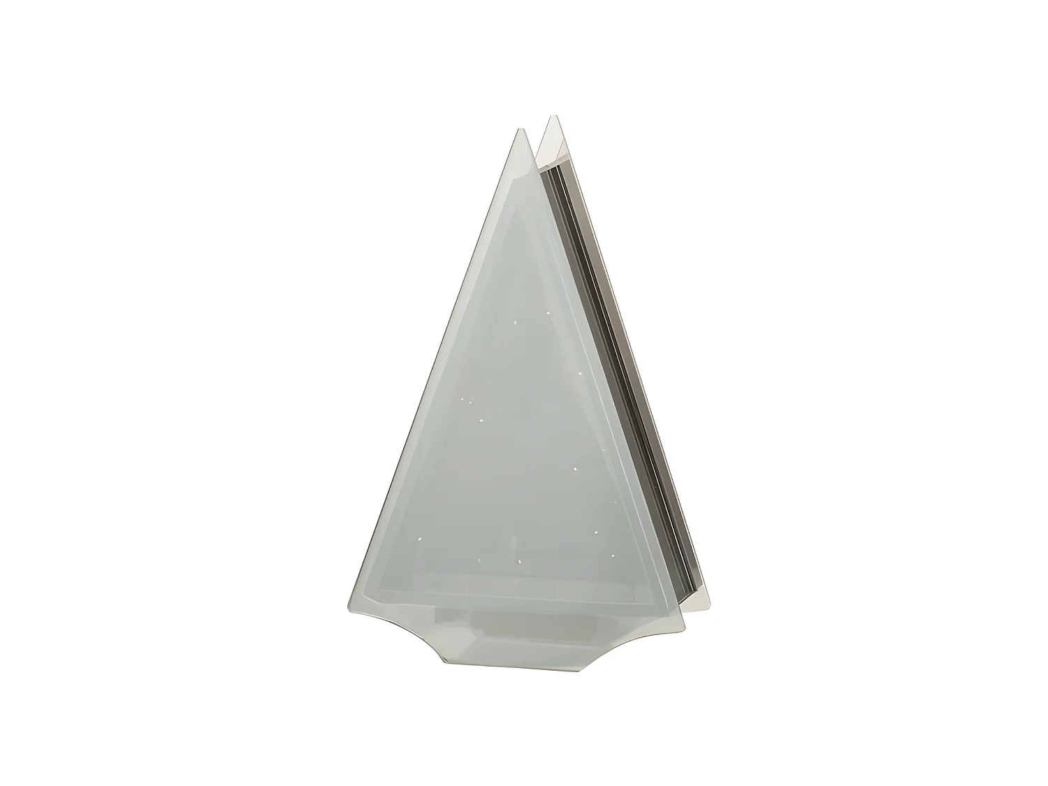 Decoración led triángulo cristal oro Alt. 24 cm