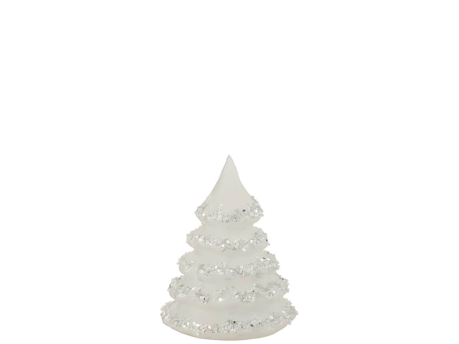Albero di Natale decorativo in vetro bianco 11x15cm
