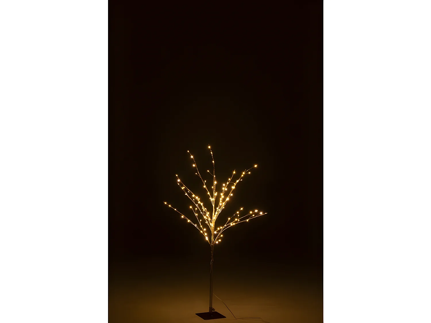Árbol desnudo de metal dorado de 51x51x99 cm