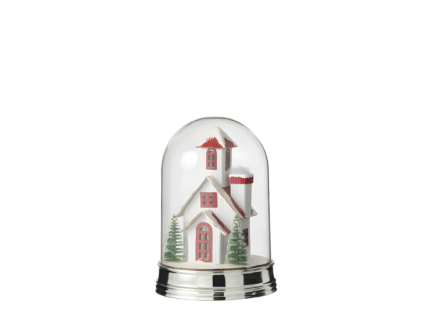 Campana di Natale in plastica rossa 16x16x23 cm
