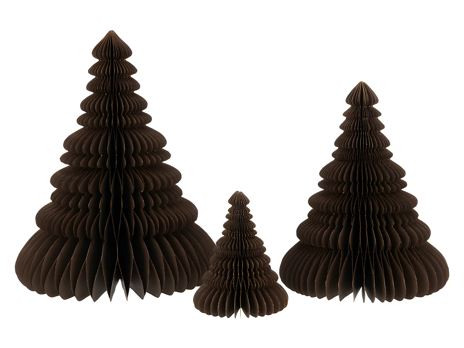 Albero di Natale pieghevole in carta marrone 19x19x24 cm