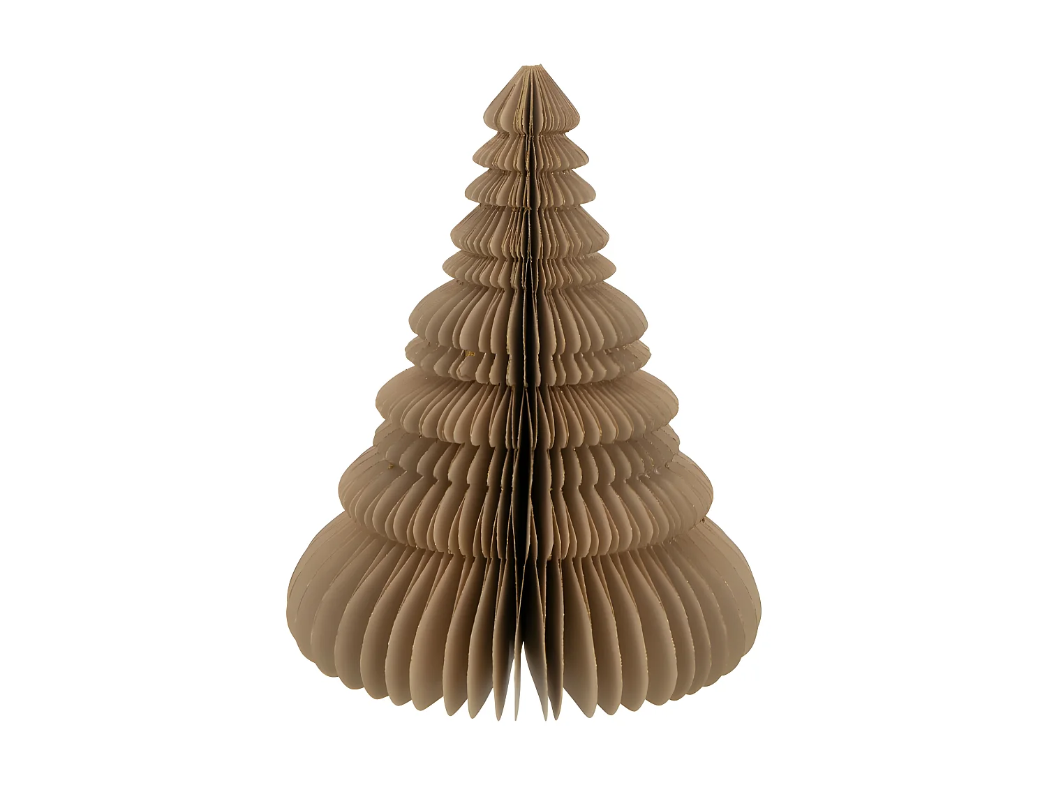Albero di Natale pieghevole in carta beige 24x24x30 cm