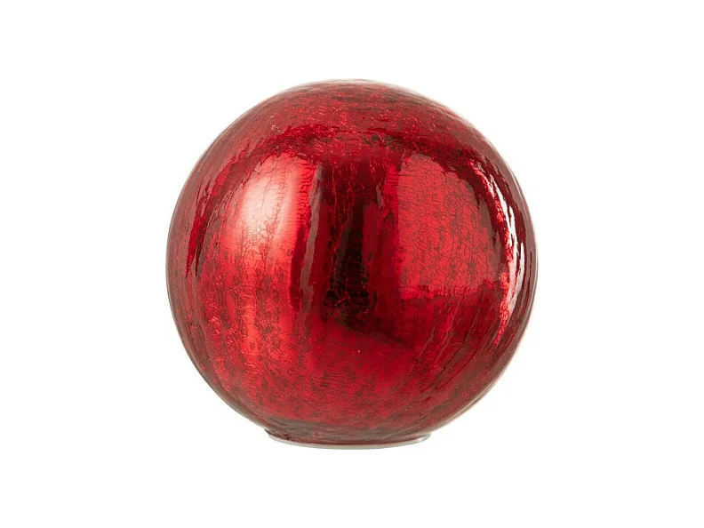 Palla di vetro rossa 15x15x14 cm