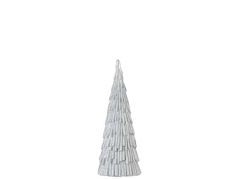 Albero di Natale in resina Argento 15x15x40cm
