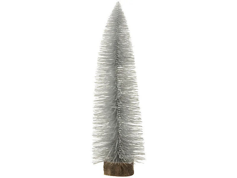 Albero di Natale decorativo in plastica argento 19x19x61 cm