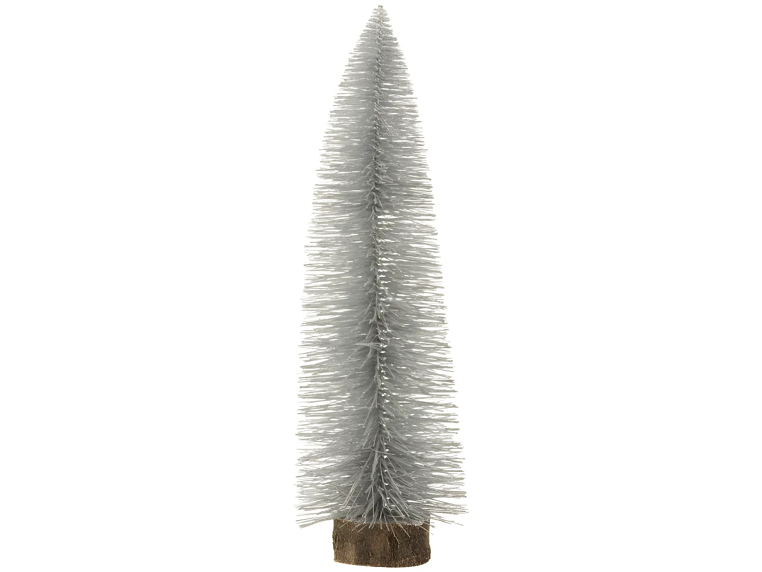 Albero di Natale decorativo in plastica argento 19x19x61 cm