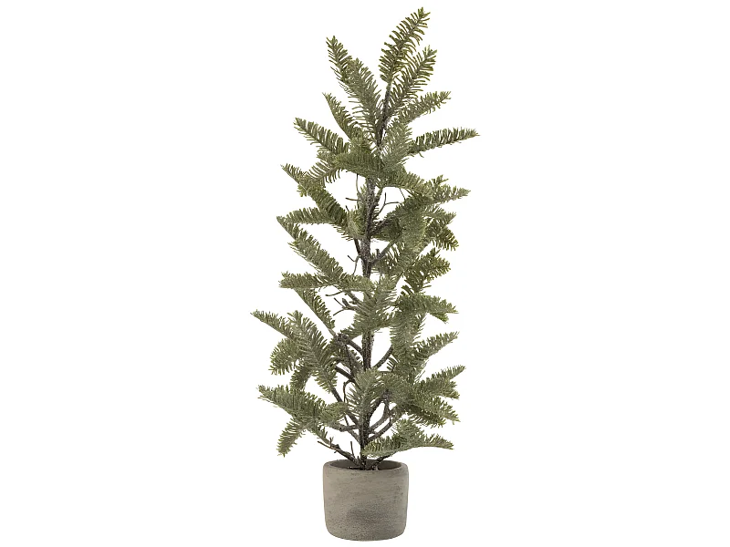 Ramo di abete decorativo in plastica verde 30x17x73 cm