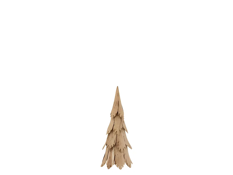 Albero di Natale decorativo in legno naturale 23x23x58 cm