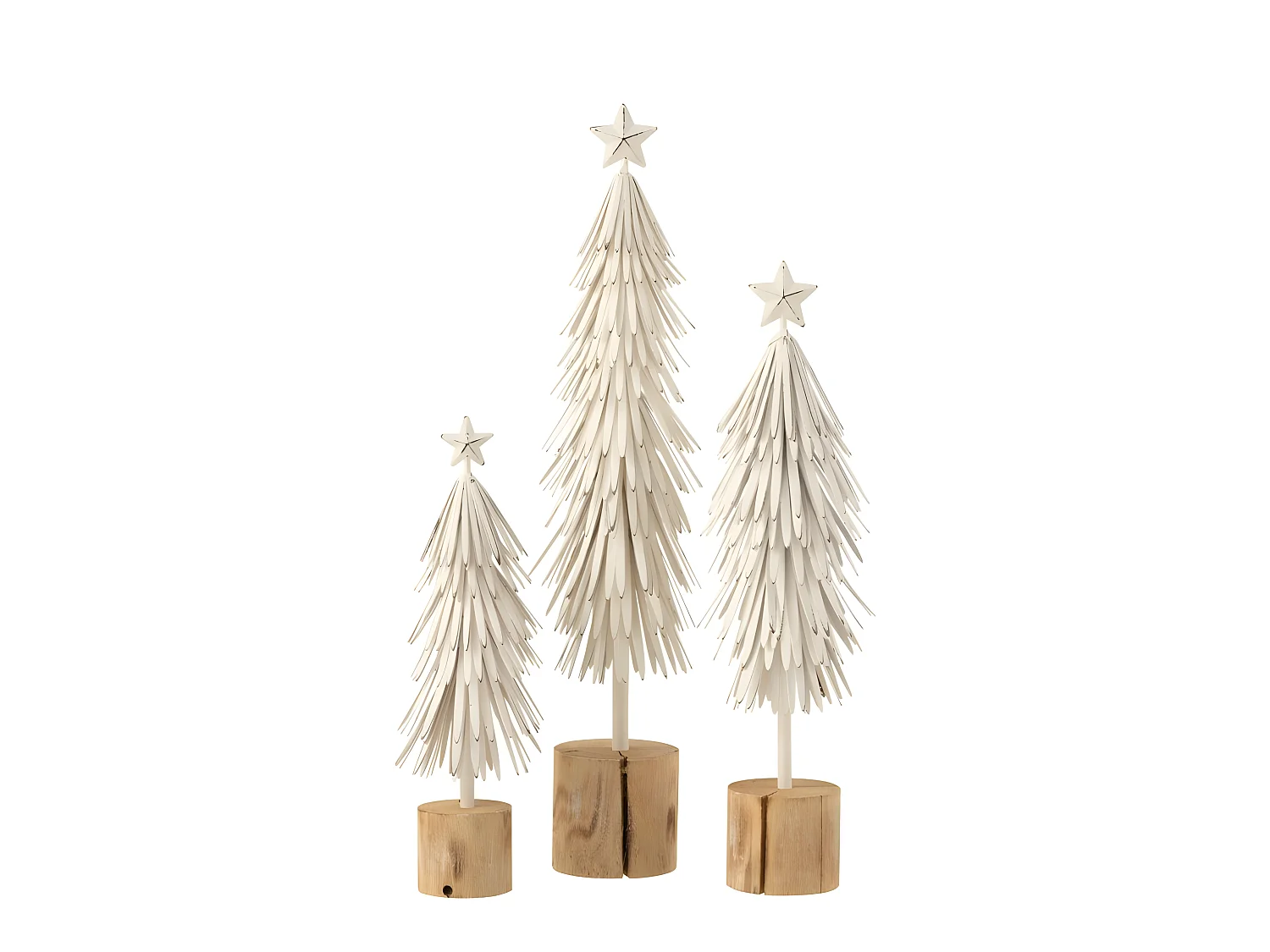 Albero di Natale decorativo a led in metallo bianco 14x14x48 cm