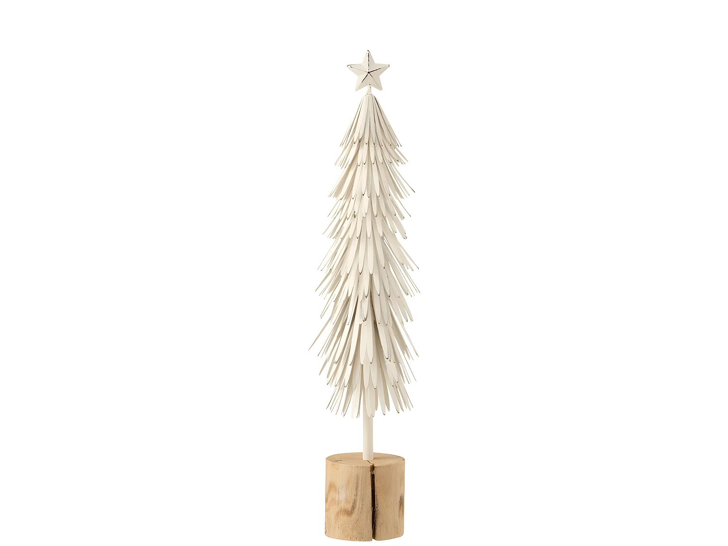 Albero di Natale decorativo a led in metallo bianco 14x14x48 cm