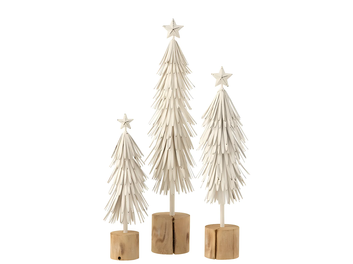 Albero di Natale decorativo a led in metallo bianco 14x14x48 cm