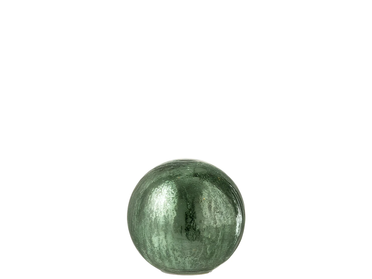 Boule led en verre vert 15x15x14 cm