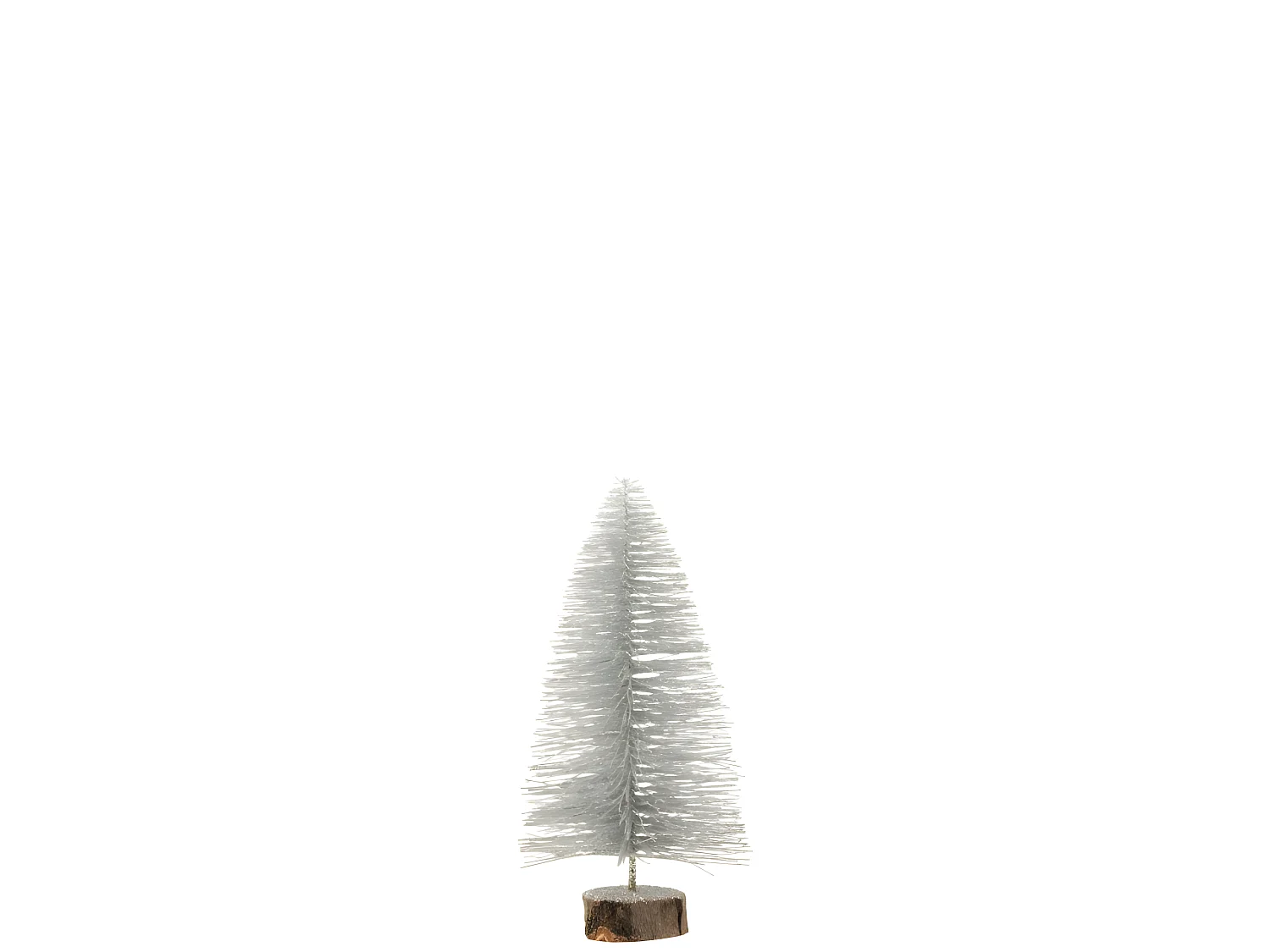 Albero di Natale decorativo in plastica argento 15x15x30 cm