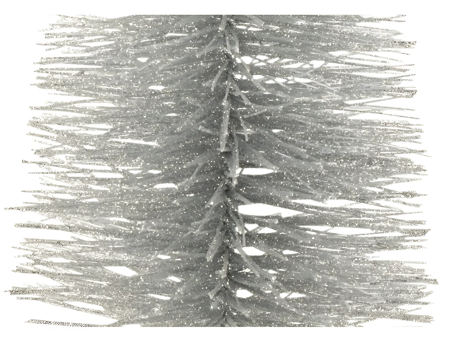 Albero di Natale decorativo in plastica argento 15x15x30 cm