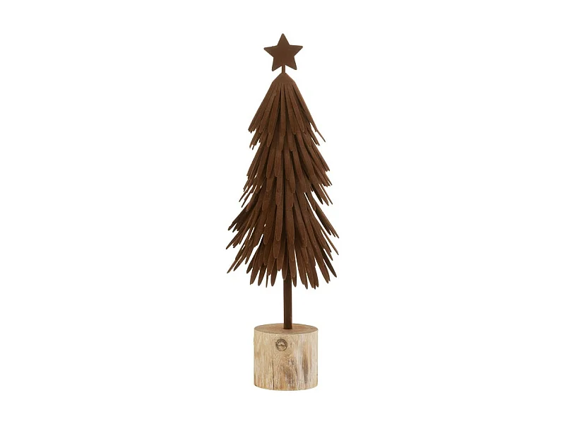 Albero di Natale decorativo su base in metallo marrone 39x12x12 cm