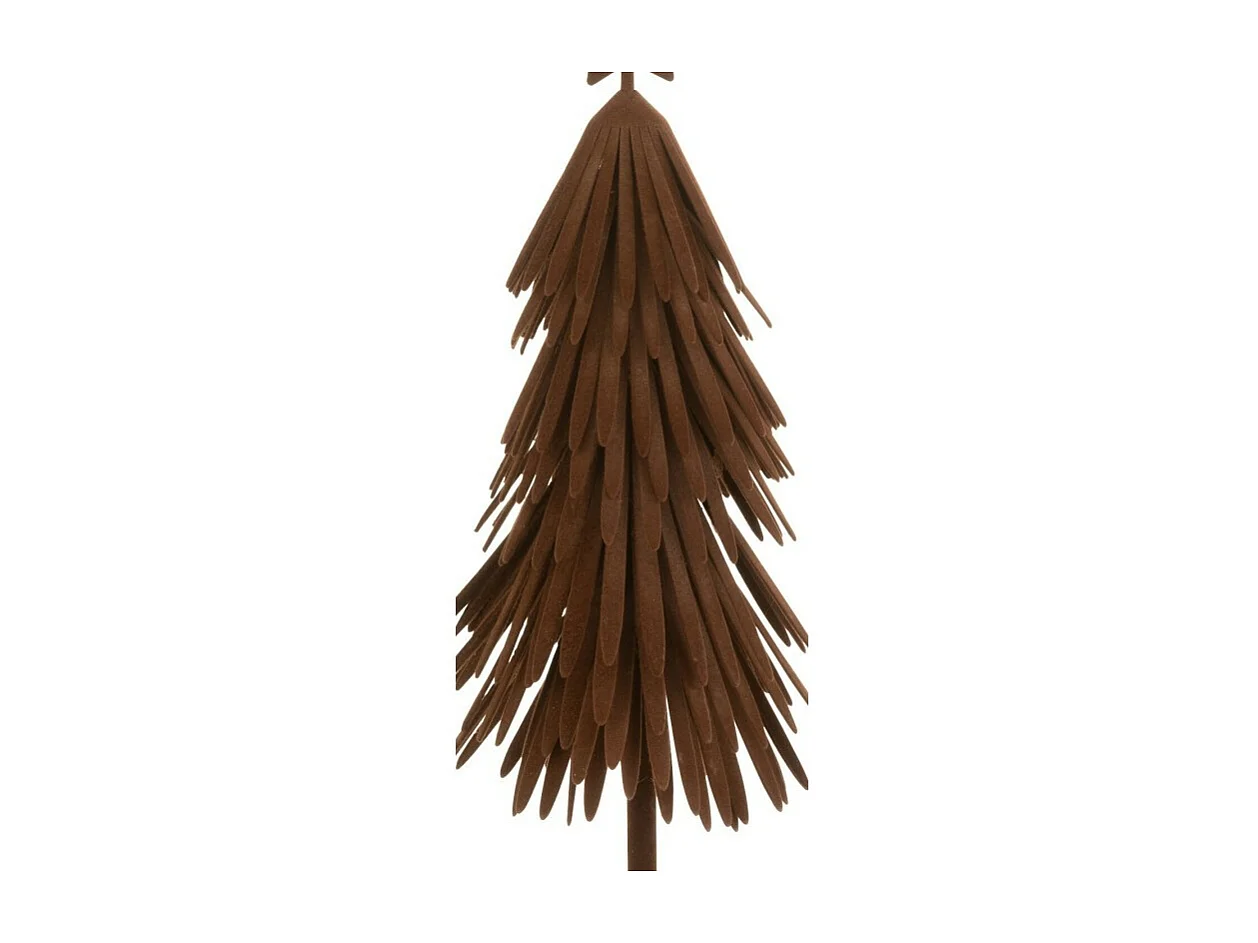 Albero di Natale decorativo su base in metallo marrone 39x12x12 cm
