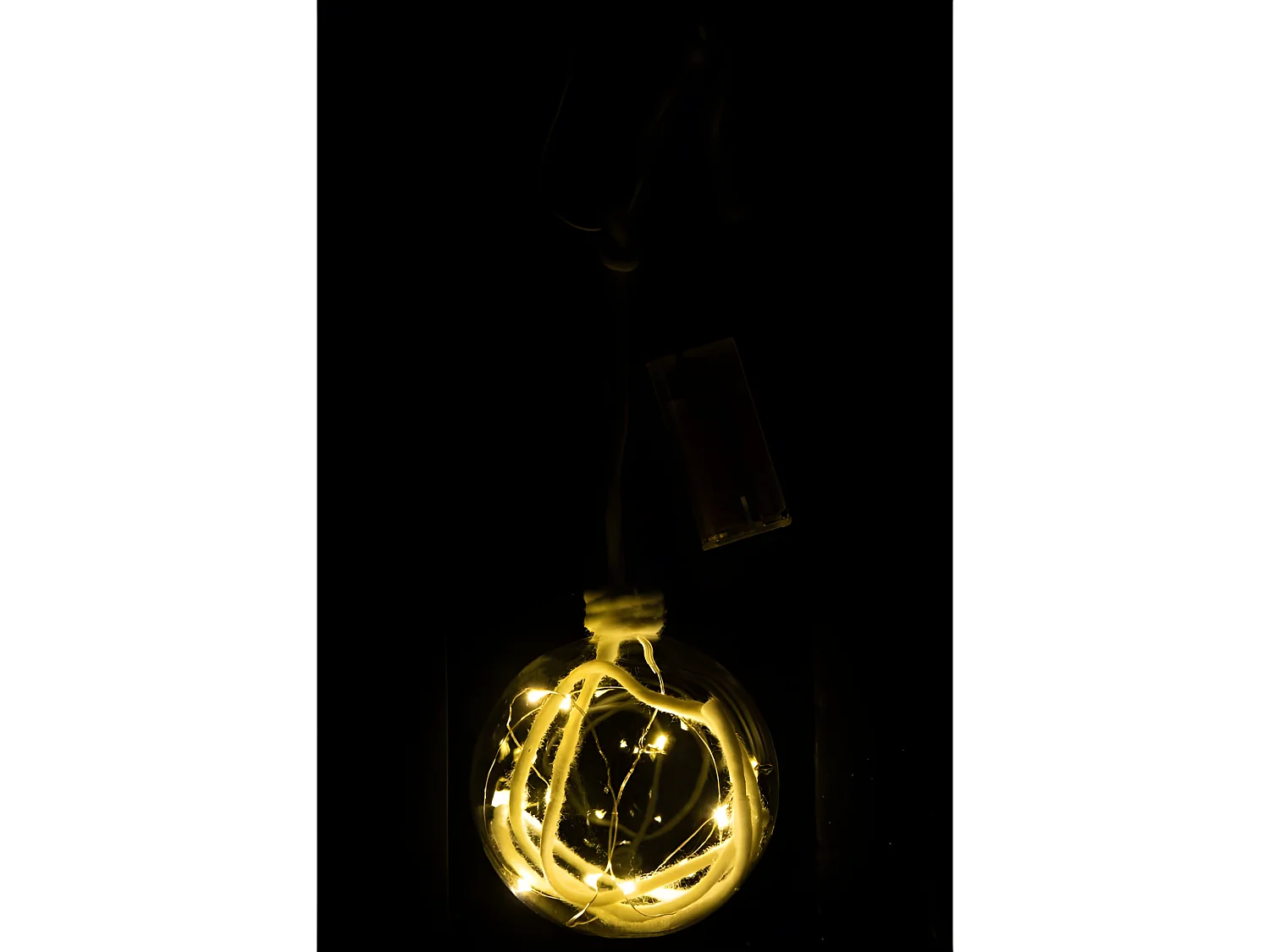 Palla di Natale in vetro bianco - trasparente 12x12x12 cm