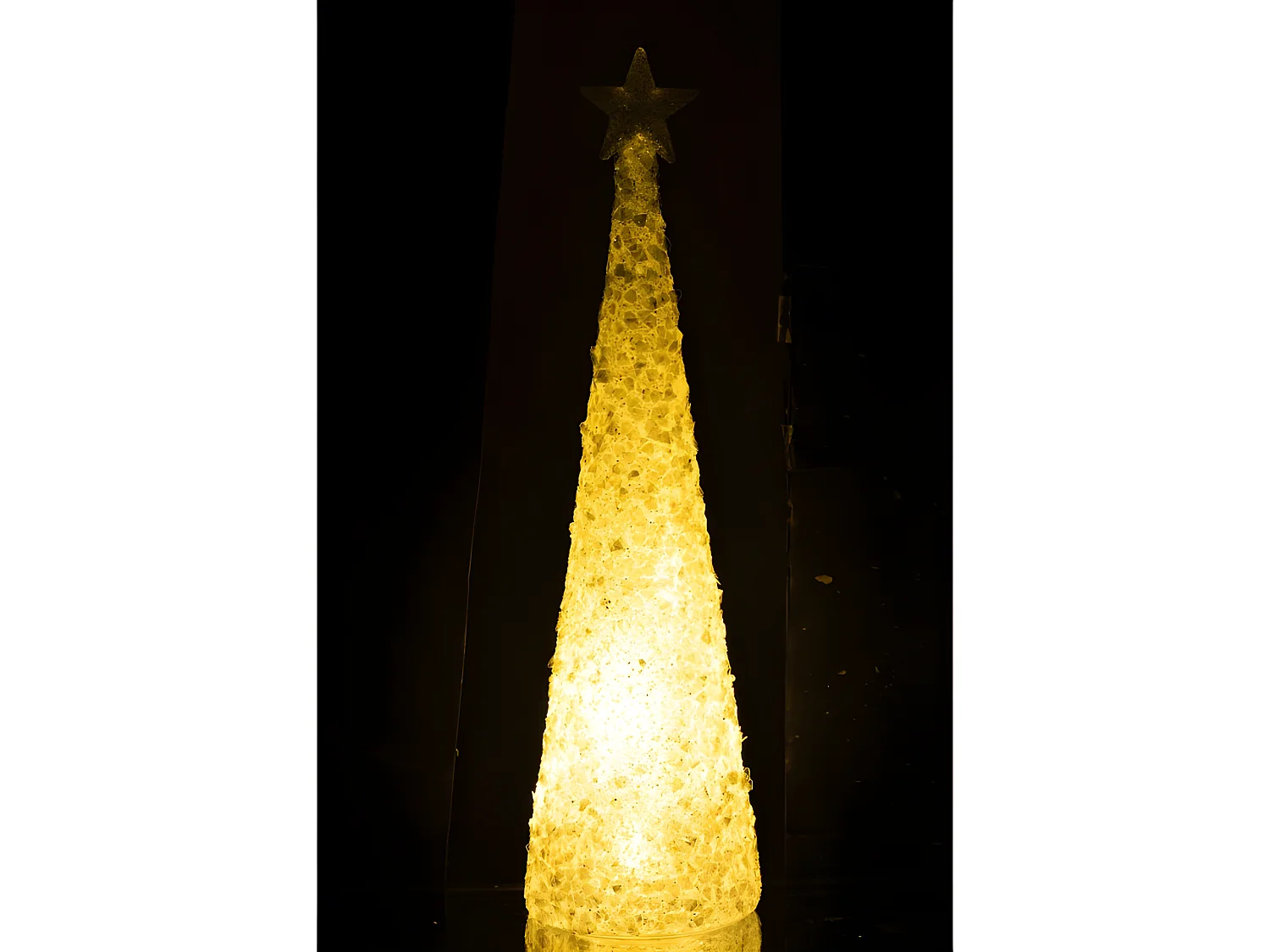 Cono + estrella + led vidrio blanco Alt. 34