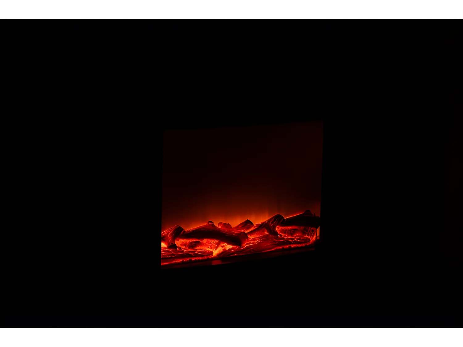 Cheminée décorative à led en plastique noir 40x17x41cm