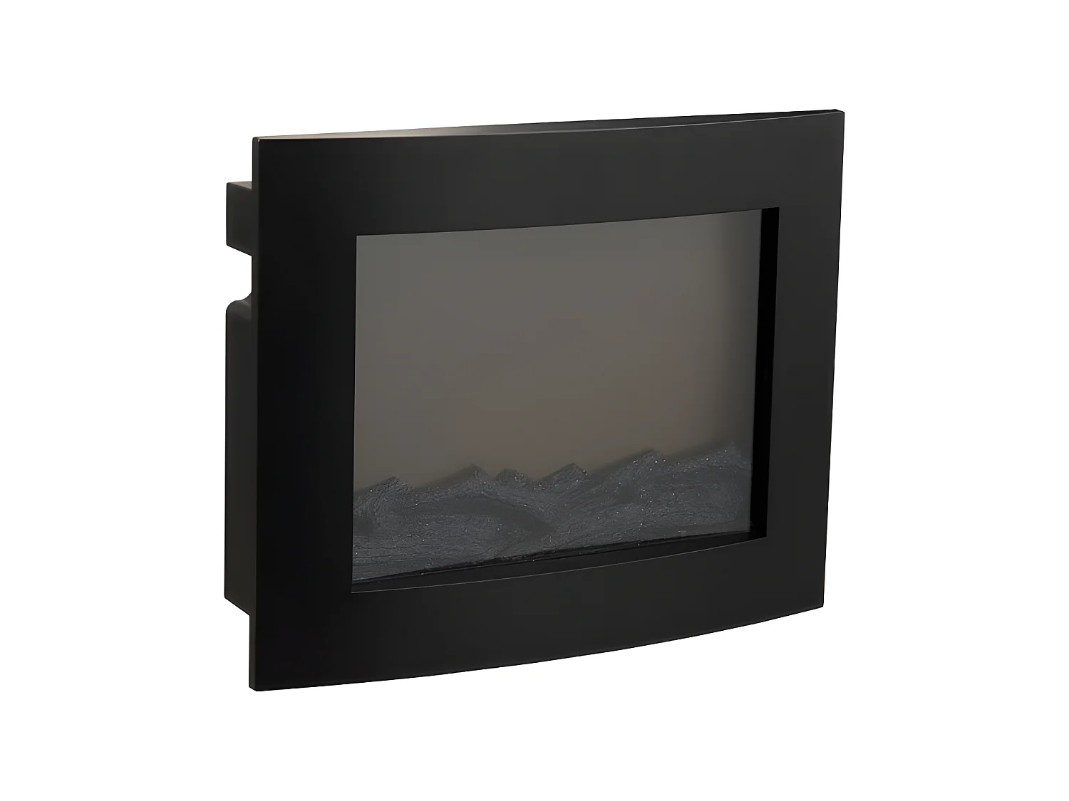 Cheminée décorative à led en plastique noir 40x17x41cm