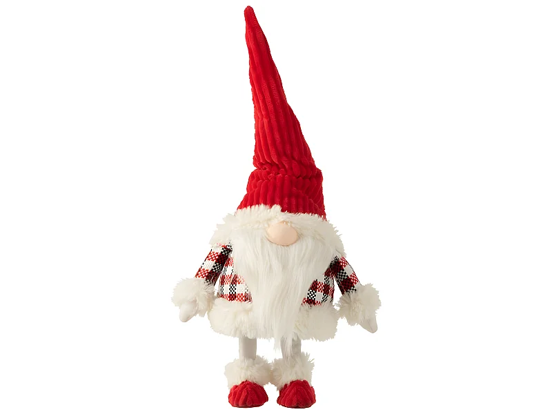Papá noel de pie inestable peluche rojo/blanco Alt. 48 cm